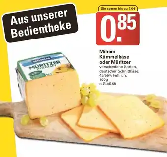 WEZ Milram Kümmelkäse oder Müritzer 100 g Angebot