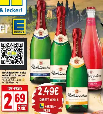 Elli Markt Rotkäppchen Sekt oder Fruchtsecco 0,75 L Flasche Angebot