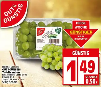 Elli Markt GUT&GÜNSTIG Tafeltrauben 500g Schale Angebot