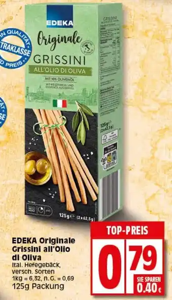 Elli Markt EDEKA Originale Grissini all'Olio di Oliva 125 g Packung Angebot