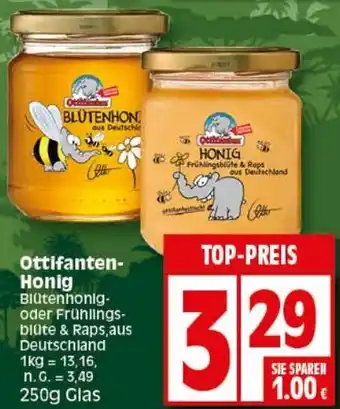 Elli Markt Ottifanten-Honig 250g Glas Angebot