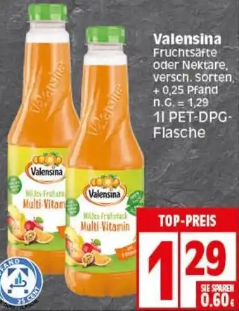 Elli Markt Valensina Fruchtsäfte oder Nektare 1 L Angebot