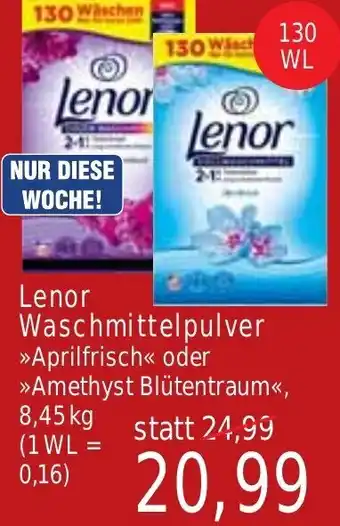 Wiglo Wunderland Lenor Waschmittelpulver 130 WL Angebot