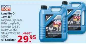 Multi Markt Liqui Moly Longlife öl ,,5W-30" 5L Kanister Angebot