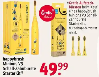 Rossmann happybrush Minions V3 Schall-Zahnbürste Starterkit Angebot