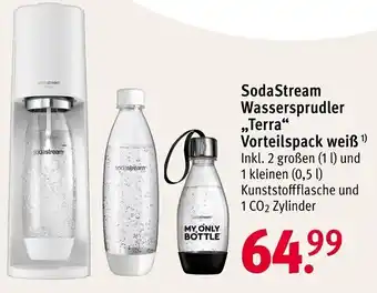 Rossmann SodaStream Wassersprudler „Terra" Vorteilspack weiß Angebot