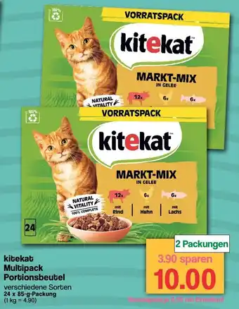 Famila Nord West kitekat Multipack Portionsbeutel 24 x 85-g-Packung Angebot