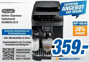 Expert Bening DeLonghi Kaffee-/Espresso Vollautomat ECAM293.52.B Angebot