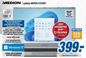 Expert Bening MEDION Laptop AKOYA E15407 Angebot