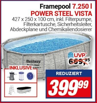 CENTERSHOP Bestway Framepool 7.250 L POWER STEEL VISTA Angebot