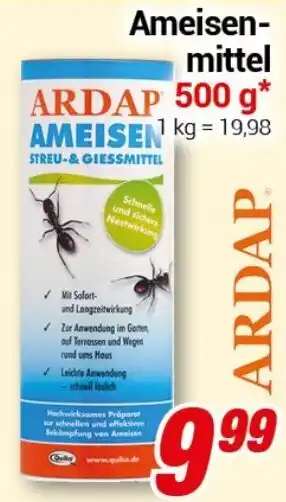 CENTERSHOP ARDAP Ameisenmittel 500 g Angebot