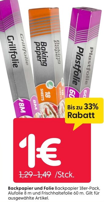 Rusta Backpapier und Folie Angebot