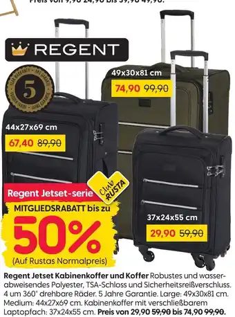 Rusta Regent Jetset Kabinenkoffer und Koffer Angebot