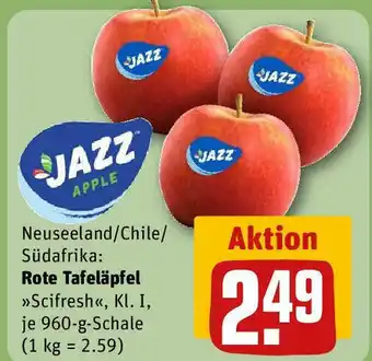 REWE Rote Tafeläpfel >>Scifresh<<,960-g-Schale Angebot