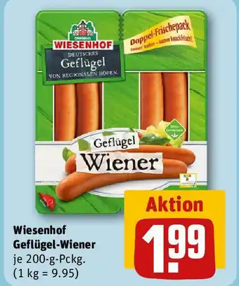 REWE Wiesenhof Geflügel-Wiener 200-g-Pckg. Angebot