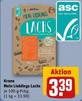 REWE Krone Mein Lieblings Lachs 100 g Pckg. Angebot