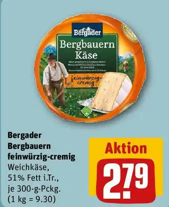 REWE Bergader Bergbauern feinwürzig-cremig 300-g-Pckg. Angebot