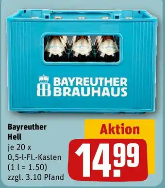 REWE Bayreuther Hell 20 x 0,5-l-Fl.-Kasten Angebot