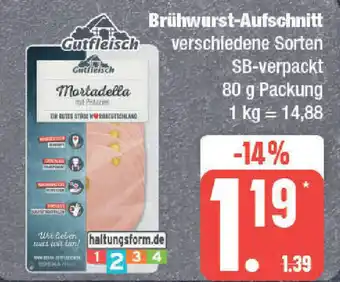 Edeka Gutfleisch Brühw 80 g Packung Angebot