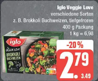 Edeka Iglo Veggie Love 400 g Packung Angebot