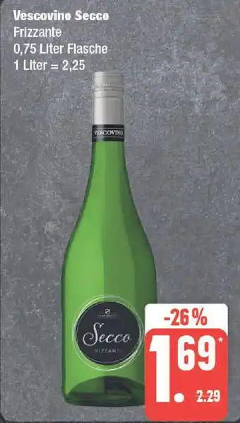 Edeka Vescovino Secco Frizzante 1 Liter Angebot