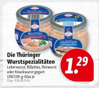 Nah & Frisch Die Thüringer Wurstspezialitäten 120/130g Angebot