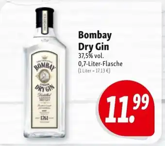 Nah & Frisch Bombay Dry Gin 37,5% vol. 0,7-Liter Angebot