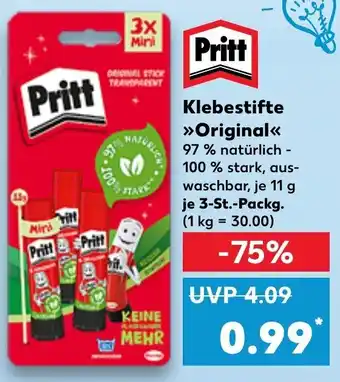 Kaufland Pritt Klebestifte >>Original<< 3-St.-Packg. Angebot