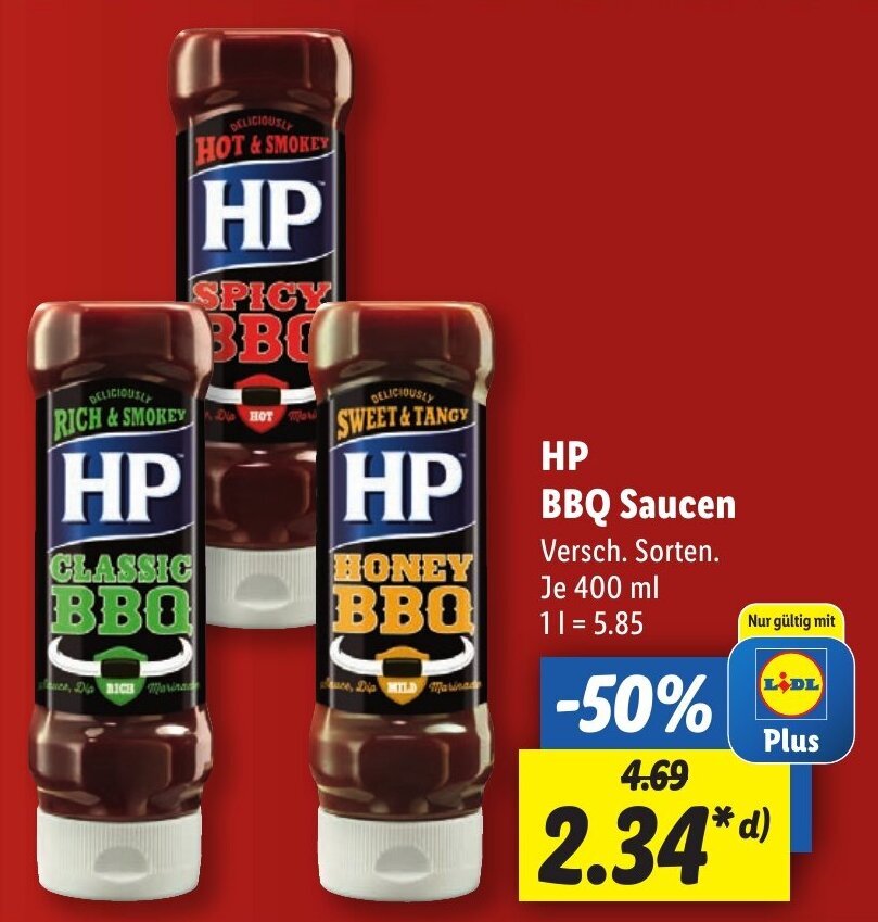 HP BBQ Saucen 400 ml Angebot bei Lidl