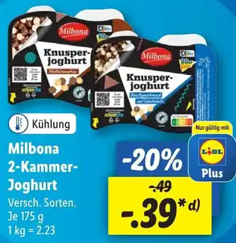 Lidl Milbona 2-Kammer-Joghurt 175 g Angebot