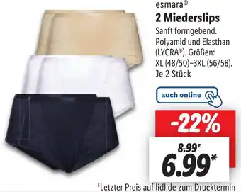 Lidl esmara® 2 Miederslips Angebot