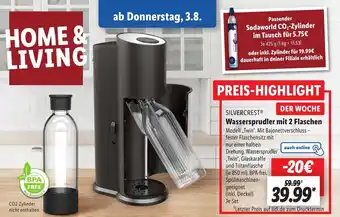 Lidl SILVERCRESTⓇ Wassersprudler mit 2 Flaschen Angebot