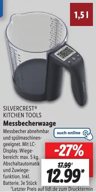 Lidl SILVERCRESTⓇ KITCHEN TOOLS Messbecherwaage Angebot