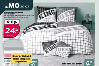 NETTO 4-tlg Partner-bettwäsche King & Queen Angebot