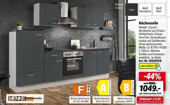 Lidl MENKE Möbelwerke Küchenzeile ,,Classic" Angebot