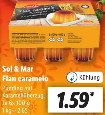 Lidl Sol & Mar Flan caramelo 6x100 g Angebot