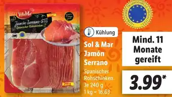 Lidl Sol & Mar Jamón Serrano 240 g Angebot