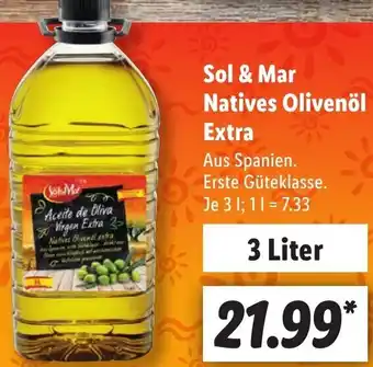 Lidl Sol & Mar Natives Olivenöl Extra 3 L Angebot