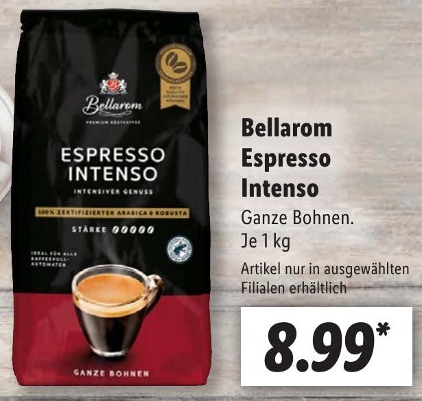 Bellarom Espresso Intenso 1 kg Angebot bei Lidl