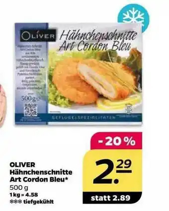 NETTO Oliver Hähnchenschnitte Art Cordon Bleu Angebot