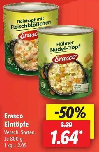 Lidl Erasco Eintöpfe 800 g Angebot