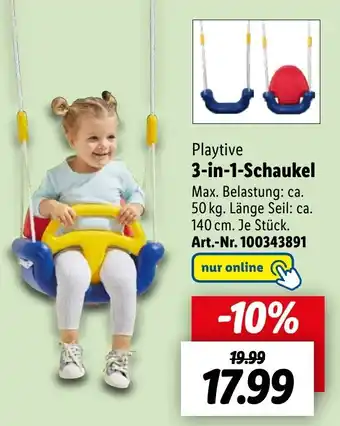 Lidl Playtive 3-in-1-Schaukel Angebot