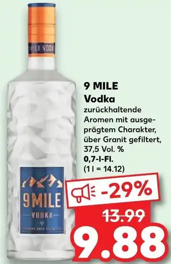 Kaufland 9 MILE Vodka 0,7 L-Fl. Angebot