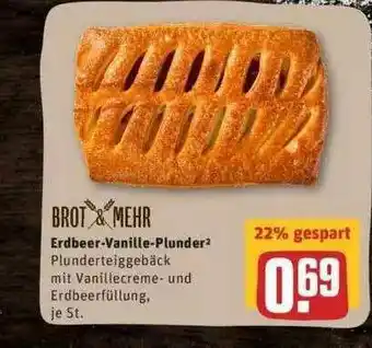 REWE Brot & Mehr Erdbeer-vanille-plunder Angebot