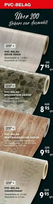 TTL Pvc-belag Chardonnay, Eiche Swan, Bruchstein-dekor Oder Rustikales Eiche-dekor Angebot