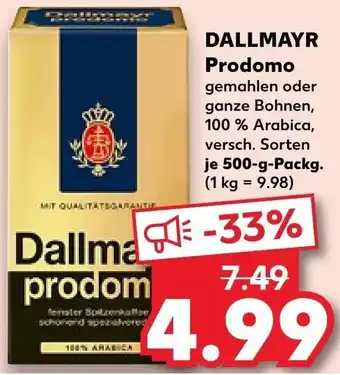 Kaufland DALLMAYR Prodomo 500-g-Packg. Angebot