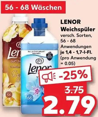 Kaufland LENOR Weichspüler 1,4-1,7-I-FI. Angebot