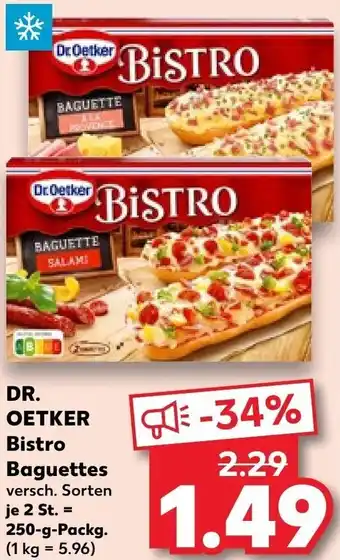 Kaufland DR. OETKER Bistro Baguettes 250 g Packg. Angebot