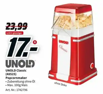 MediaMarkt Unold Classic (48525) Popcornmaker Angebot