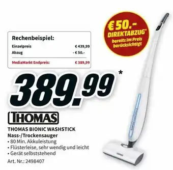 MediaMarkt Thomas Bionic Washstick Nass/Trockensauger Angebot